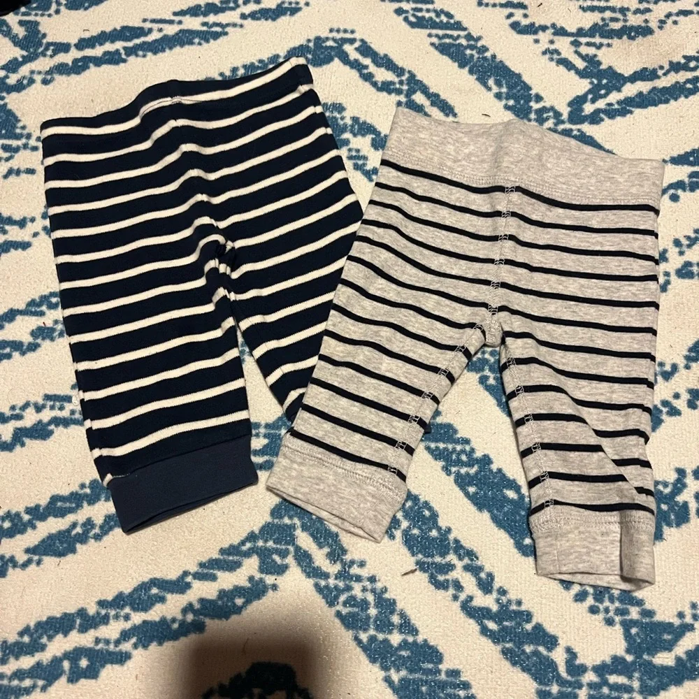 BUNDLE Navy Striped Baby Leggings